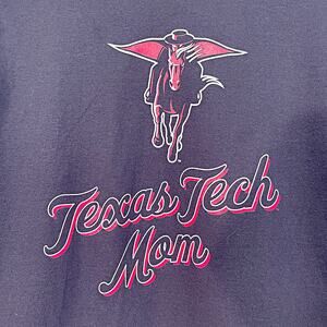 Texas Tech Red Raiders Mom Long Sleeve Graphic Tee Black Champion Womens Small